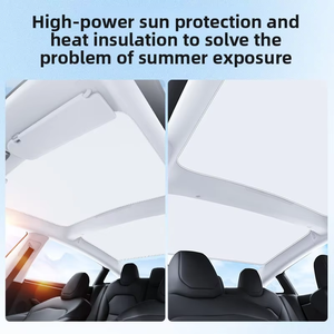 Parasole in Tessuto a Rete Stile Minimalista per Tetto Panoramico, Protezione UV, Blocco Solare, Colore Solido, Compatibile con Tesla Model 3 - Product Image 4