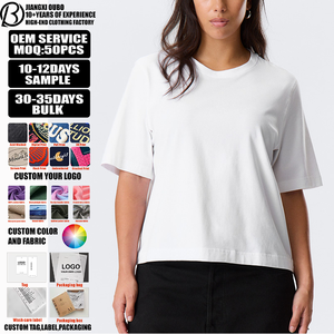 T-shirt en coton 100% <span class=keywords><strong>de</strong></span> qualité supérieure pour femmes, coupe ample, col rond, manches courtes, surdimensionné, en jersey <span class=keywords><strong>de</strong></span> coton, vente en gros - Product Image 1