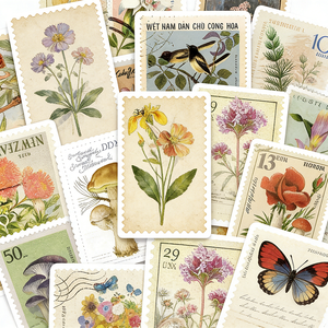 Autocollants en gros personnalisés avec logo, taille et couleur, style timbre-poste vintage, autocollants Washi esthétiques en vrac pour scrapbooking et journalisation - Product Image 3