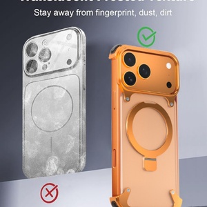 เคสโลหะแบบแม่เหล็กไร้ขอบ ด้านหลังแบบด้านโปร่งแสง สำหรับ iPhone 17 Pro Max, เคสอะลูมิเนียมพรีเมียมสำหรับ iPhone 17 - Product Image 2
