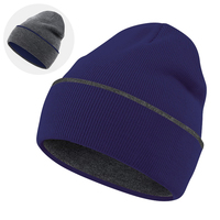Gorro de Punto Acrílico Suave y Cálido de Invierno, Gorro de Punto Reversible con Logotipo Personalizado, Fabricante de Gorros
