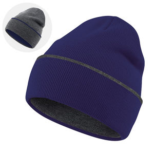 Fashion Warm Winter Soft Acrylic <b>Knitted</b> <b>Beanie</b> Hat Custom Logo Reversible <b>Beanies</b> Manufacturer - Product Image 6