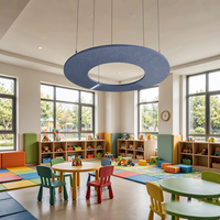 Nouveau design, déflecteur de plafond rond en feutre PET coloré, insonorisant pour les maternelles
