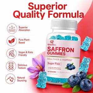 เยลลี่หญ้าฝรั่น Qbioflex โลโก้สั่งทำพิเศษ ผสมสารสกัดหญ้าฝรั่น 85 มก. รสบลูเบอร์รี่ อาหารเสริมหญ้าฝรั่นแบบเยลลี่ - Product Image 2