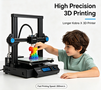 Imprimante 3D FDM Anycubic Kobra X à 4 couleurs natives, haute vitesse, de bureau, nouvelle, USB, grande taille 260 mm, nivellement automatique, pour modèles DIY faits main pour enfants