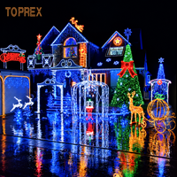 Lumières LED 2D de Noël de qualité commerciale, motif renne, étanches IP65, grand modèle pour affichage extérieur, jardin, centre commercial, rue