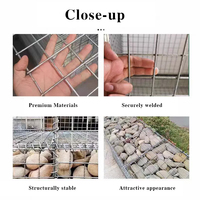 Cage en gabion décorative soudée en treillis métallique galvanisé à mailles carrées robustes pour le contrôle des inondations et les murs de soutènement extérieurs