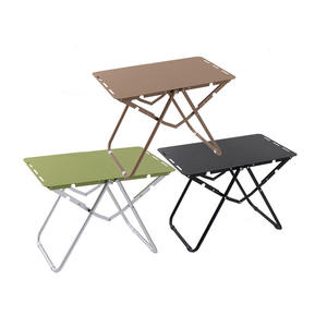 โต๊ะพับอลูมิเนียมอัลลอยด์กลางแจ้ง 58x35x41 ซม. ทรงสี่เหลี่ยมแบบพกพาสำหรับตั้งแคมป์ปิกนิกทำอาหารบาร์บีคิว - Product Image 1