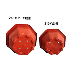 Classic Red Octagonal <b>Plastic</b> Flower Pot Durable Home Gardening Bonsai <b>Planter</b> Injection Molding - Product Image 5