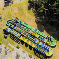 Course gonflable 5k Commercial Big Bounce Obstacle gonflable pour enfants et adultes Terrain de jeu incroyable pour parc Cours d'assaut gonflable à vendre