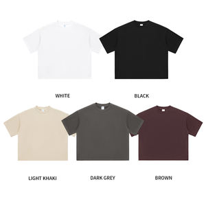 Camiseta Hip Hop de Manga Corta, Hombros Caídos, Oversize, 100% Algodón de Alto Gramaje, Corte Holgado, Lisa para Impresión Digital - Product Image 2