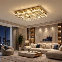 Luminaires de plafond en cristal modernes certifiés SAA, luminaires de plafond de luxe pour salon, lampes de plafond LED pour chambre à coucher, luminaires en cristal pour salle à manger