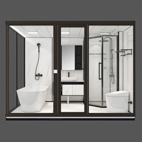 Intégré complet tout en un salle de bain douche Pod préfabriqué salle de bain avec toilette et lavabo