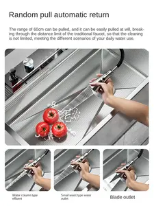 <span class=keywords><strong>Grifo</strong></span> de cascada con pantalla Digital de ranura única grande Nano plateado, fregadero de cocina, dispensador de jabón, arandela de taza, <span class=keywords><strong>grifo</strong></span> puro multifuncional - Product Image 4