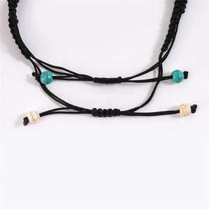 Amor Bohemia - Juego de Pulseras de Cuerda Encerada Ajustables con Turquesa Tortoise para Parejas, Regalo para el Día de San Valentín - Product Image 5