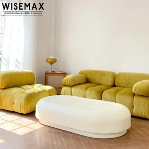 WISEMAX 가구 미니멀리스트 현대 디자이너 소파 사이드 테이블 단단한 나무 실린더 커피 테이블