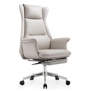 Sillas de Oficina Ejecutivas Giratorias de Cuero Genuino, Diseño Estilo Francés, Muebles de Oficina Comerciales - Product Image 6