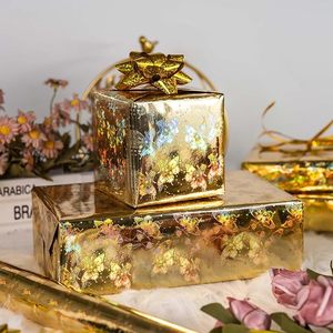 Wholesale Custom Original Gold Laser Metallic Holographic Iridescent Butterfly Gift <b>Wrapping</b> <b>Paper</b> for Birthday Gift Packaging - Product Image 2
