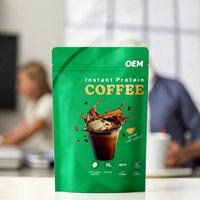 Vente directe des fabricants OEM – Café glacé instantané sans sucre, protéines de lactosérum de haute qualité pour adultes, marque propre