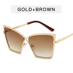 2025 Vintage Oversized Vlinderzonnebrillen Dames Luxe Zonnebescherming Nieuwe Aanwinst Mode Cat Eye Zonnebrillen Groothandel - Product Image 4