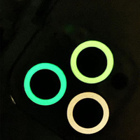 Protecteur d'objectif de caméra lumineux pour iPhone 14 13 anneau lumineux verre de téléphone pour iPhone 11 12 Pro Max Mini Film trempé Fluorescent