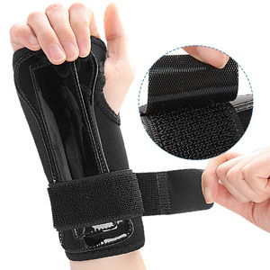 Rigid Wrist Palm Support <strong>Splint</strong> With Aluminum Plate Adjustable <strong>Compression</strong> Hook and Loop Wrap for Skiing Skating Wrist Brace - Product Image 6