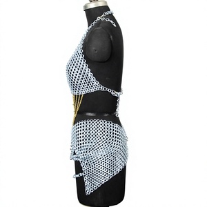 Armadura de Moda de Acero Inoxidable Plateado con Diseño Soldado de Forma Irregular - Product Image 3