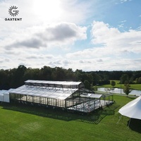 Tente de réception de luxe en PVC transparent, grande tente de jardin, toutes saisons, robuste, tente commerciale en verre pour les mariages et les événements à la ferme