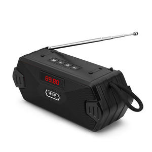 Factory Portable Solar Panel BT5.0 Speaker FM Radio Digital Display 360g Lightweight 18.4×6.8×8cm Outdoor Camping Audio <b>Player</b> - Product Image 2