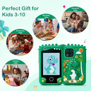 Kamera Digital Mainan Anak dengan Kamera Ganda, Layar Sentuh, Perekam Musik, Permainan Edukasi, Hadiah Dinosaurus Lucu untuk Anak-Anak - Product Image 6