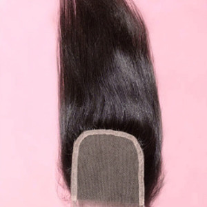 Cabello Humano Indio 100% Natural, Cierre de Cabello Virgen Remy Negro Natural para Doble Trama, de 10 a 30 Pulgadas para Mujeres - Product Image 1
