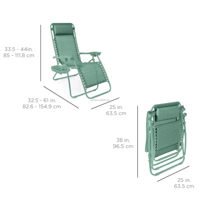 Chaise zéro gravité de luxe avec pare-soleil, coussin et porte-boissons - Mobilier de jardin pliable et portable