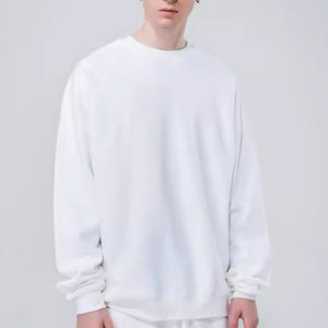 Unisex Streetwear <b>Trendy</b> American Style Solid Color Crew Neck Sweatshirt Heavyweight Raglan Sleeve Cotton French Terry <b>Hoodie</b> - Product Image 1