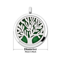 Pendentif diffuseur d'arômes en acier inoxydable de 30 mm pour huiles essentielles, collier diffuseur de parfum, cadeau