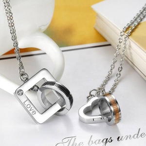 Artículos en Oferta, Collar con Colgante de Anillo de Pareja Te Amo - Product Image 4