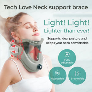 Tech Love penyangga leher tengkuk anak-anak, kawat medis bisa disesuaikan, kerah CE bersertifikasi plastik, penahan leher nyaman, tulang belakang tengkuk - Product Image 2