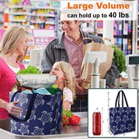 Sac à provisions portable réutilisable avec logo personnalisé, processus de pressage à chaud, sac d'emballage non tissé