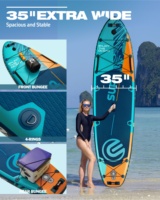 Papan Sup Tiup ESUP Factory Wholesale 11'6, Lebar 35 inci, Paddleboard ISUP Kapasitas 2 Orang, Papan Dayung Tahan Lama