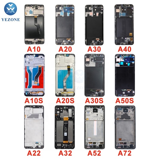 Mobile Phones Lcds for samsung A10 A10S A11 A12 A20 A20E A20S A21 A21S A30 A30S A40 A50 A51 A71 Display Touch Screen with Frame