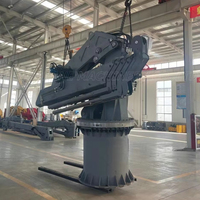 Grue de pont efficace avec système hydraulique, idéale pour le levage de la cargaison du port de navire