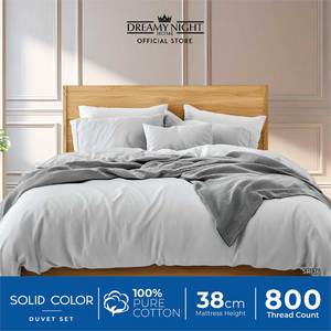 Juego de edredón King moderno de 5 piezas | 100% algodón puro 950TC ropa de cama suave y transpirable para un sueño cómodo - Product Image 2