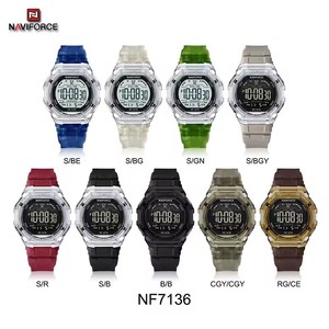NAVIFORCE 7136 Men Fashion Outdoor Watch Electronic LCD <b>Digital</b> Casual Date Week Alarm Wristwatches Silicone Electronic <b>Clock</b> - Product Image 6