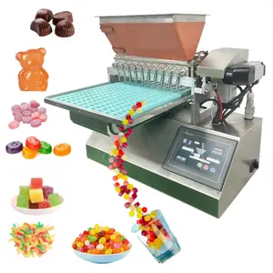 Mini Fabricação Chocolate Doce Geléia Macia Toffee Lollipop Depositante Doces Fazer Máquina Chocolate Derramando Máquina