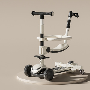 Trottinette pour enfants à trois roues avec siège réglable en hauteur et poignée de poussée pour les enfants de 3 à 6 ans, style moderne - Product Image 1