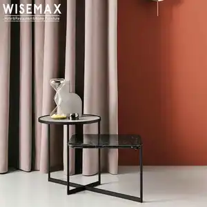 WISEMAX mobili soggiorno nordico mobili croce base in metallo tavolino da tè tavolino in marmo tavolino in metallo con bordo dorato