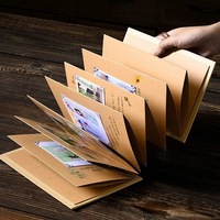 Carnet en papier pliable style accordéon DIY, cadeau créatif fait main, album photo vierge adhésif, 34 pages, idéal pour les couples