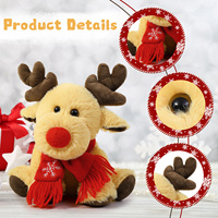 Chinesische Fabrik: Niedliches 22cm Weihnachts-Rentier Plüschtier für Kinder, Mädchen, Jungen, Schlafzimmer, Heim-Party-Dekoration, Neujahrs-Wintergeschenkidee