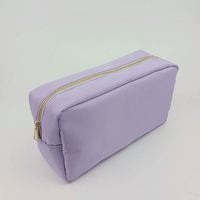 Trousse de toilette durable, 100 pièces, pochette, logo personnalisé, maquillage, grande capacité, en nylon, avec fermeture éclair dorée