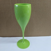 Vente en gros de gobelets verts en plastique PS de 5 oz, design personnalisé répété, pour flûtes à champagne pour les fêtes
