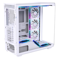 Gabinete de PC Lovingcool Grande, Tipo Full Tower, Compatible con E-ATX, Laterales de Doble Cristal, Compatible con Radiador de 360 mm, Alto Flujo de Aire, para Juegos